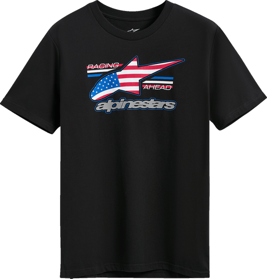 Alpinestars National CSF T-Shirt - Black/USA Medium - Part No. 1235-72365-1017-M - Kelly Motorsports