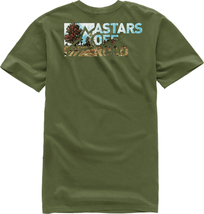 Alpinestars Painted T-Shirt in Military Green - XL (Part No. 1232-72224690XL) - Kelly Motorsports