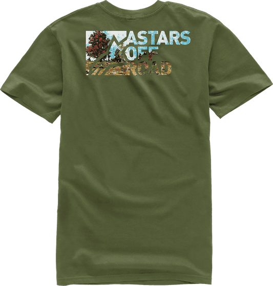 Alpinestars Painted T-Shirt in Military Green - XL (Part No. 1232-72224690XL) - Kelly Motorsports