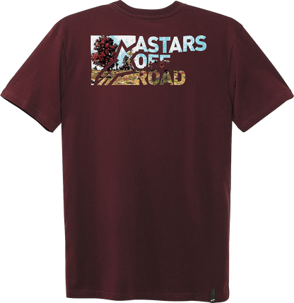 Alpinestars Painted T-Shirt - Maroon 2XL - Part Number 1232-722248382X - Kelly Motorsports