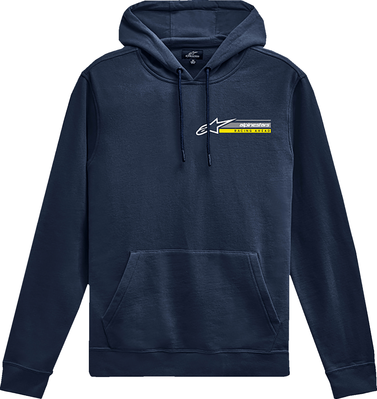 Alpinestars Par Pullover Hoodie Navy Large - Comfortable Cotton-Poly Blend with Logo Details - Kelly Motorsports