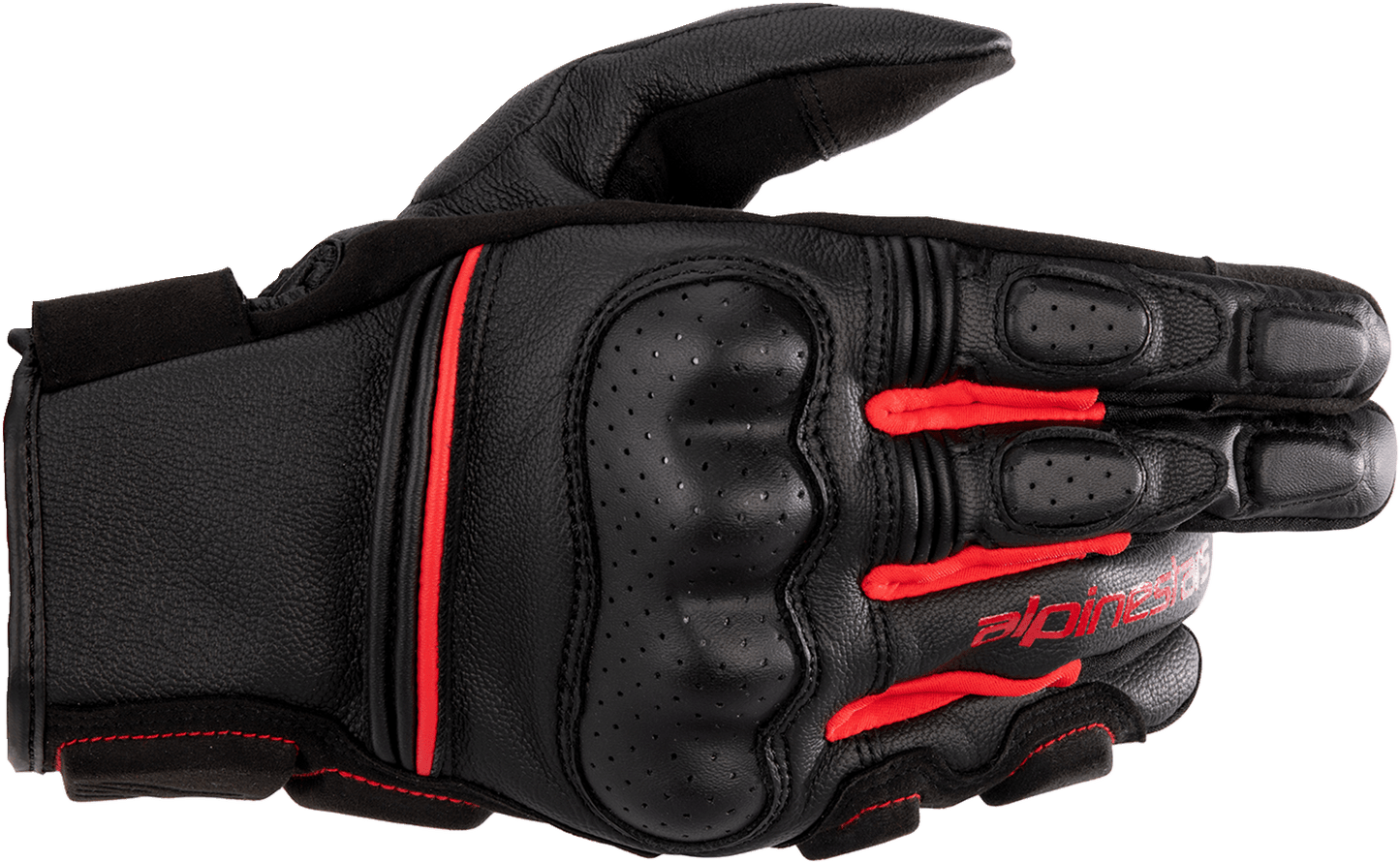 Alpinestars Phenom Gloves 3XL Black and Bright Red - Model 3501723-1303-3X - Kelly Motorsports