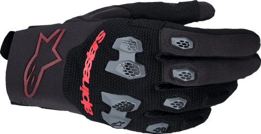 Alpinestars Pro-Dura Gloves - Black and Bright Red, Small (Part 3560425-1303-S) - Kelly Motorsports
