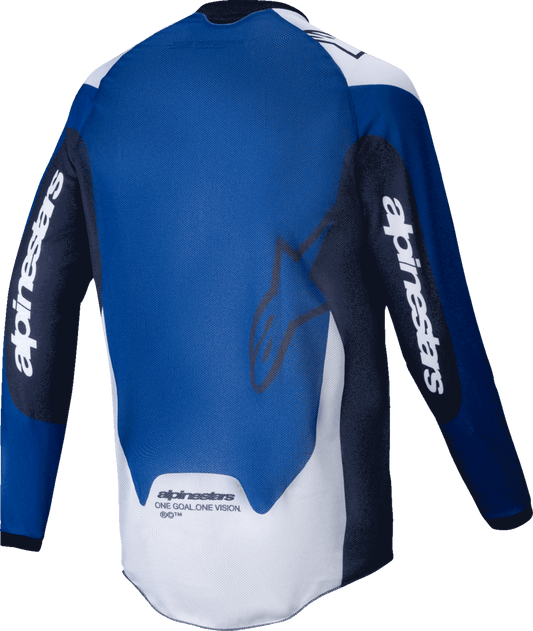 Alpinestars Pro-Dura Long-Sleeve Jersey 2XL Navy/Bright Blue/White - Durable Enduro Riding Gear - Kelly Motorsports