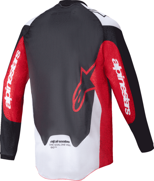 Alpinestars Pro-Dura Long-Sleeve Jersey - Black, Bright Red & White - Small - Kelly Motorsports