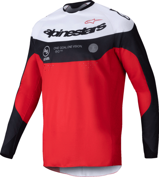 Alpinestars Pro-Dura Long-Sleeve Jersey - Black/Bright Red/White - Large (Part 3760125-1342-L) - Kelly Motorsports