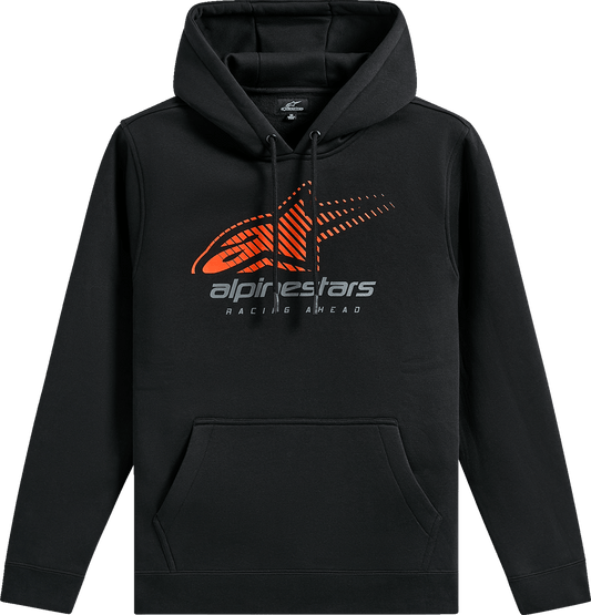 Alpinestars Pulse Pullover Hoodie 2XL - Black with Logo and Speed Line Fade - Kelly Motorsports