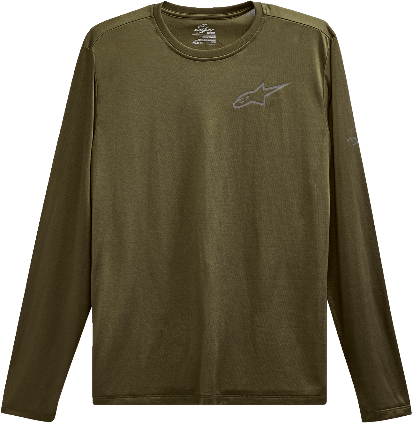Alpinestars Pursue Performance Long-Sleeve T-Shirt - Medium Military Green - Part 123271000690M - Kelly Motorsports