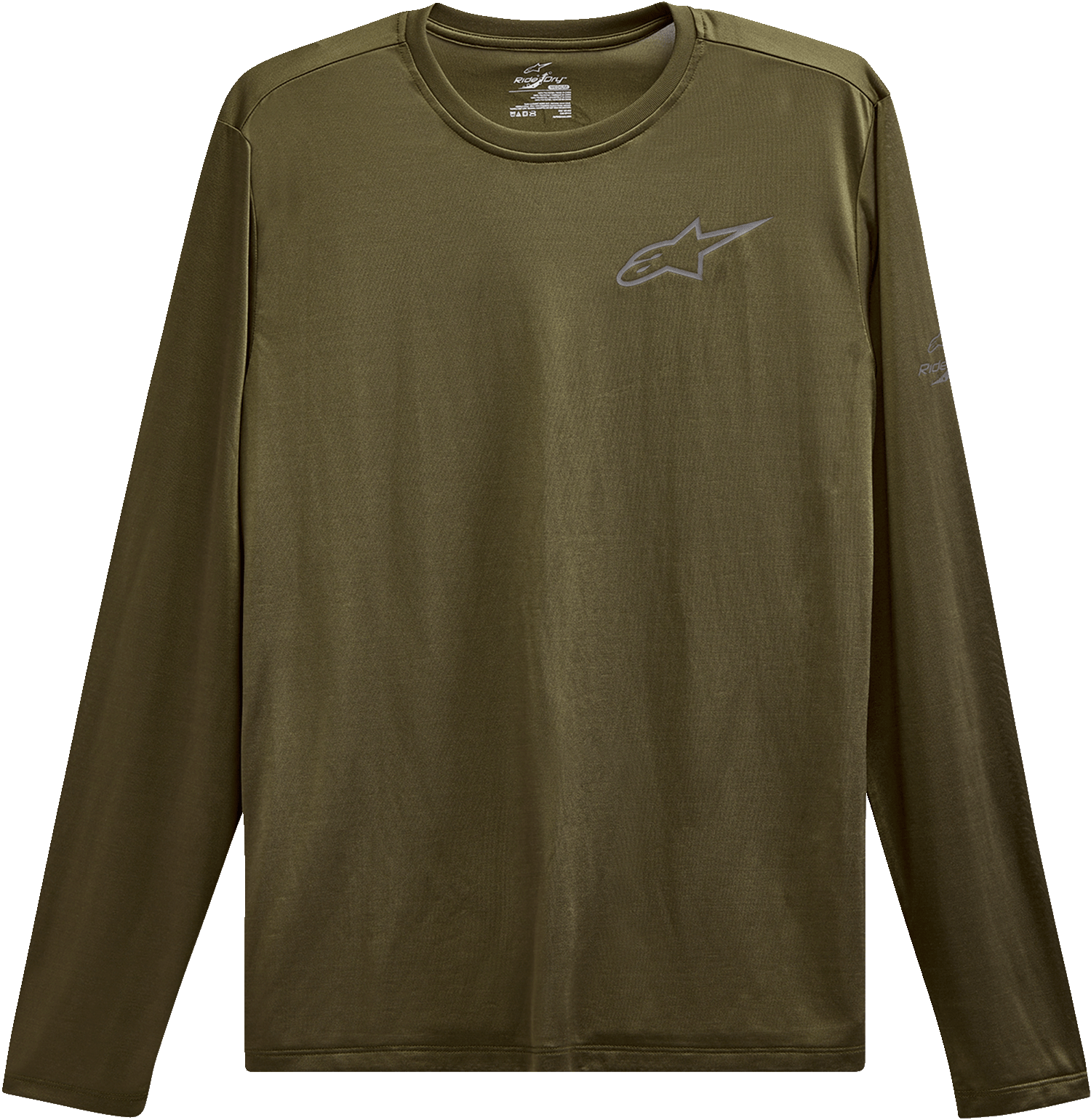 Alpinestars Pursue Performance Long-Sleeve T-Shirt - Medium Military Green - Part 123271000690M - Kelly Motorsports