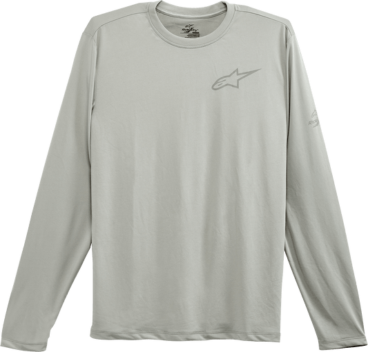 Alpinestars Pursue Performance Long-Sleeve T-Shirt - Silver - Medium (Part Number 1232-71000-19-M) - Kelly Motorsports