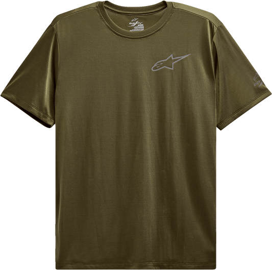 Alpinestars Pursue Performance T-Shirt - Military Green - 2XL (Part 123272010690XXL) - Kelly Motorsports