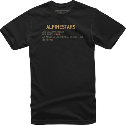 Alpinestars Quest T-Shirt - Black, Size XL - Comfortable Combed Cotton - Kelly Motorsports