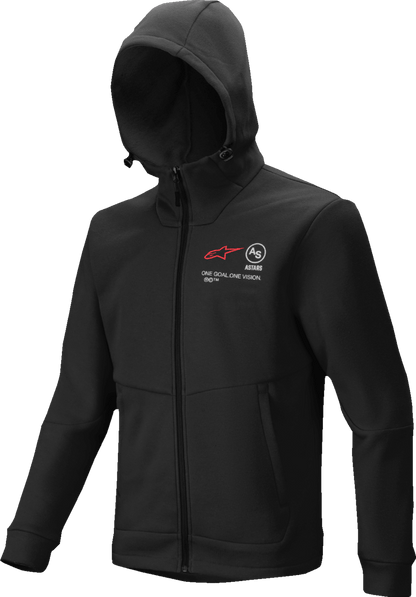 Alpinestars Racer MX Fleece Hoodie - Black, Medium – Part Number 3800125-10-M - Kelly Motorsports