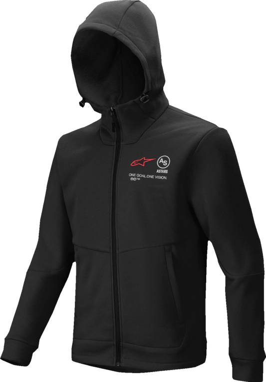Alpinestars Racer MX Fleece Hoodie - Black, Medium – Part Number 3800125-10-M - Kelly Motorsports