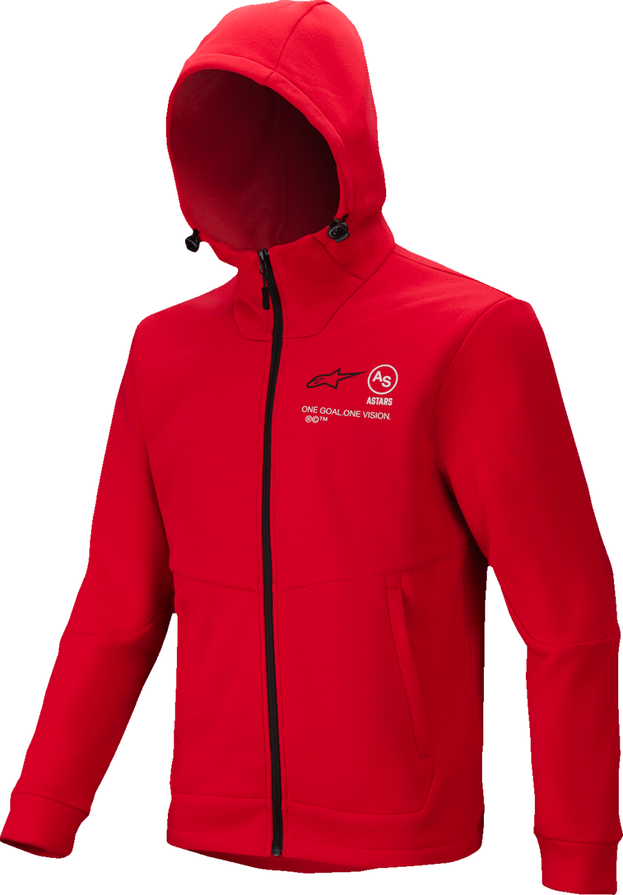 Alpinestars Racer MX Fleece Hoodie - Bright Red, Small 3800125-3010-S - Kelly Motorsports