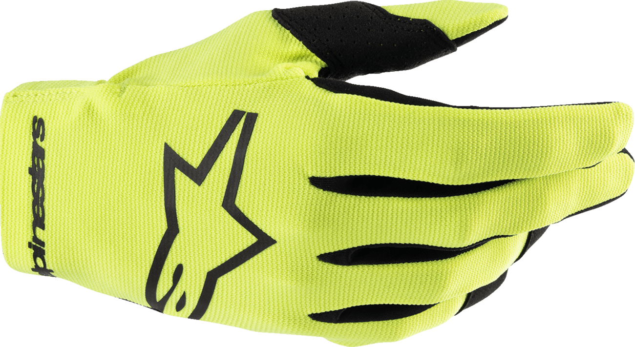 Alpinestars Radar Gloves - Fluo Yellow/Black, Small 3561824-551-S - Kelly Motorsports