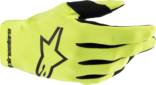 Alpinestars Radar Gloves - Fluo Yellow/Black, Small 3561824-551-S - Kelly Motorsports