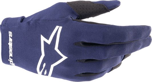 Alpinestars Radar Gloves - Night Navy and White, Large (Part Number 3561824-7120-L) - Kelly Motorsports