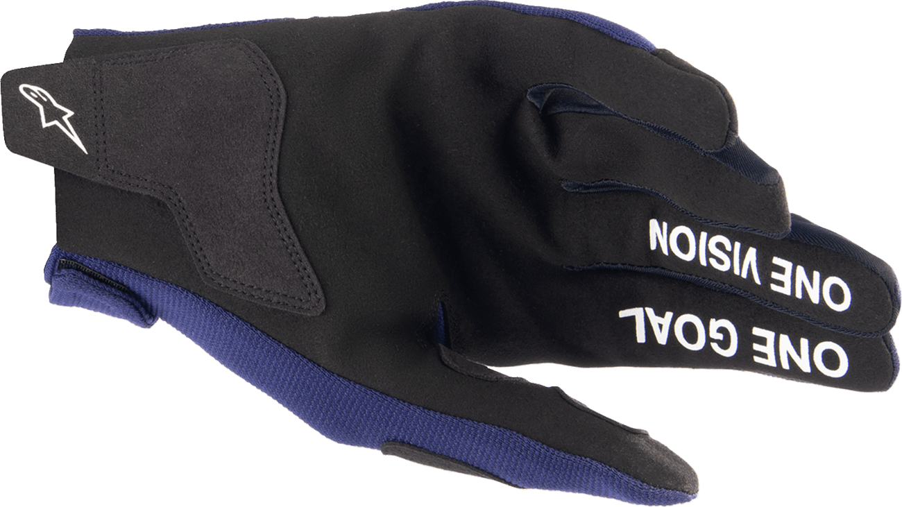 Alpinestars Radar Gloves Night Navy/White Medium - Durable Motorcycle Gloves with Touchscreen Compatibility - Kelly Motorsports