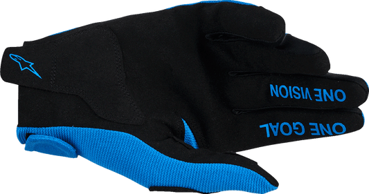 Alpinestars Radar Gloves UCLA Blue/White Large - Durable, Comfortable Motorcycle Gloves with Touchscreen Compatibility - Kelly Motorsports