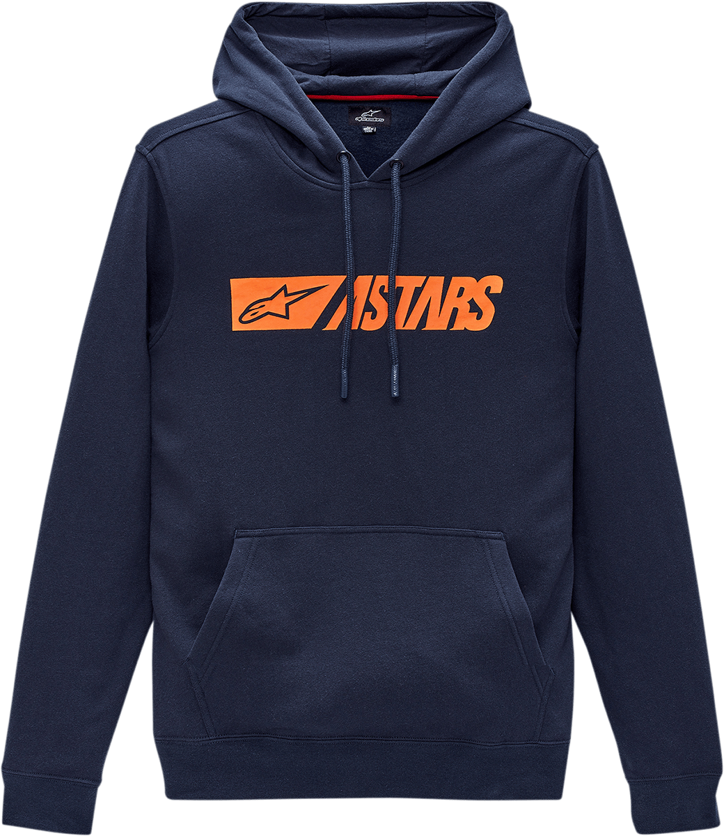 Alpinestars Reblaze Hoodie - Navy/Orange Medium, 80% Cotton / 20% Polyester - Kelly Motorsports
