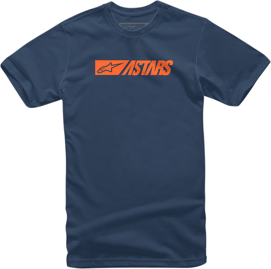 Alpinestars Reblaze T-Shirt - Navy 2XL, Comfortable 100% Cotton Casual Wear - Kelly Motorsports