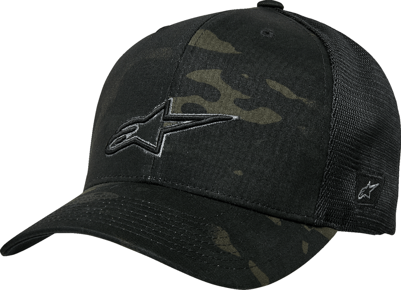 Alpinestars Recon Trucker Hat - Camo Black (Part No. 1235-81470-160-OS) - Kelly Motorsports