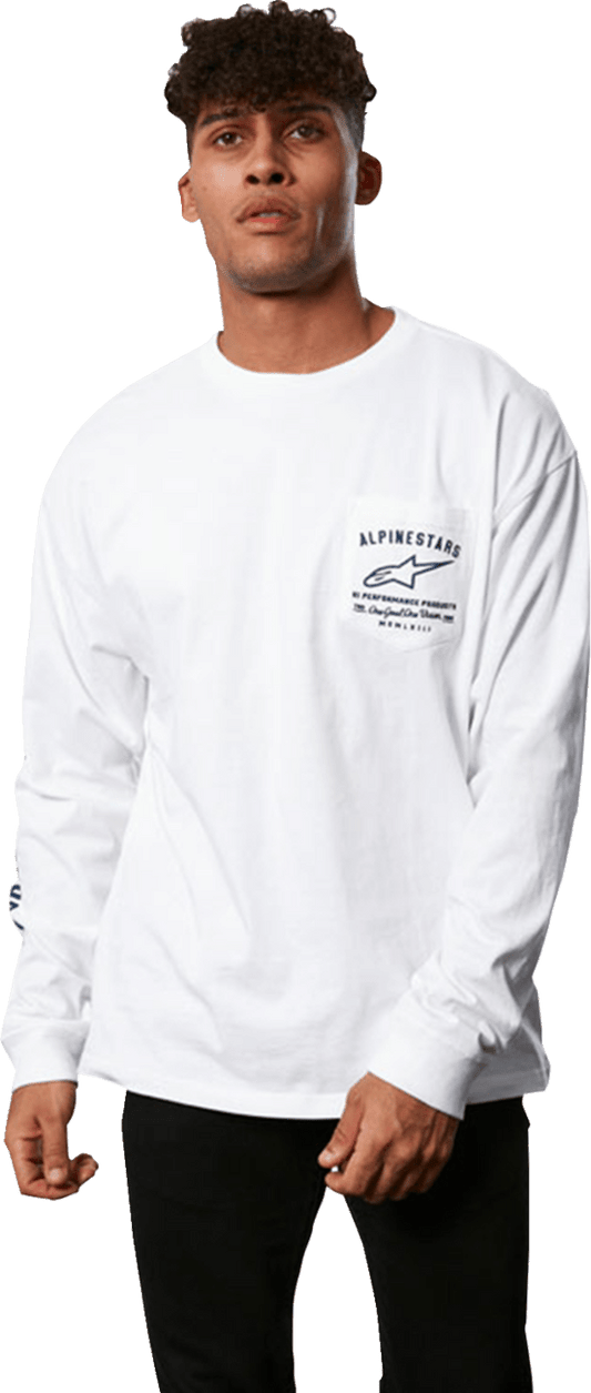 Alpinestars REP Long-Sleeve T-Shirt 2XL - White with Heritage Graphics - Kelly Motorsports