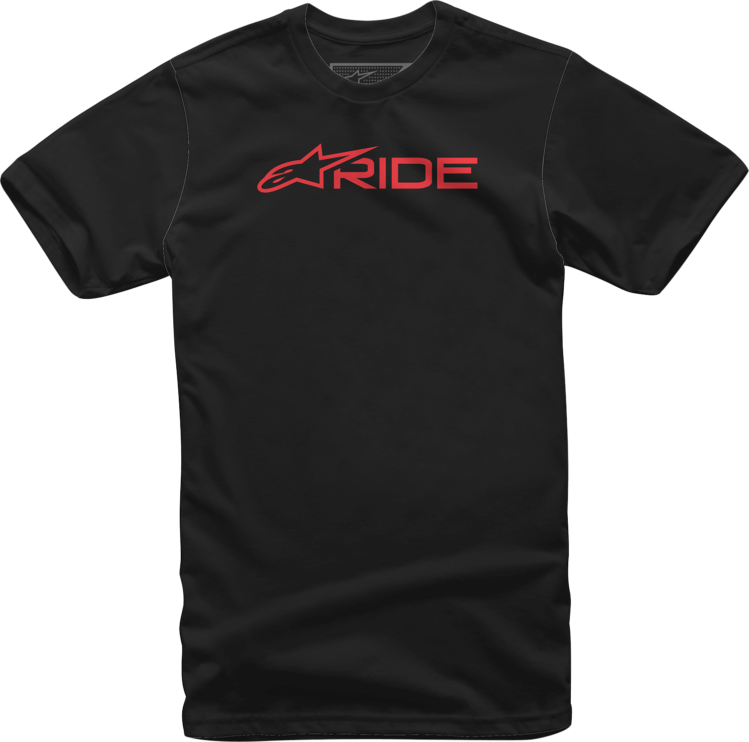 Alpinestars Ride 3.0 T-Shirt - Black/Red, XL - Comfortable 100% Combed Cotton - Kelly Motorsports