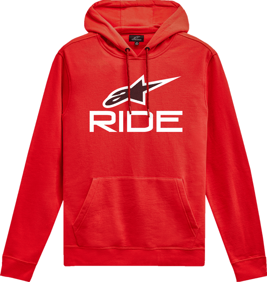 Alpinestars Ride 4.0 Pullover Hoodie - Medium Red, White & Black | Part 1214-51820-321-M - Kelly Motorsports