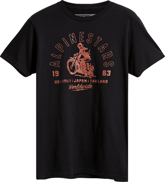 Alpinestars Sander T-Shirt in Black – Classic Motorcycle Graphic, Large - Kelly Motorsports