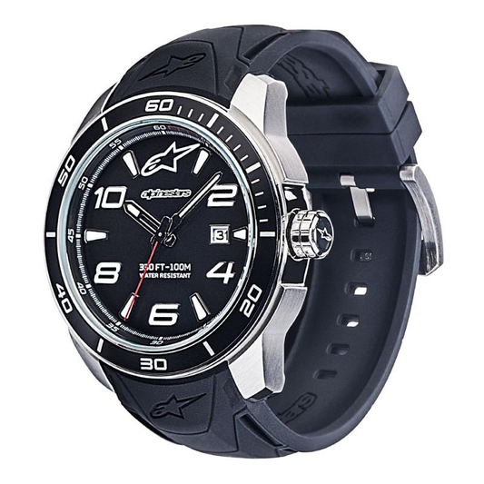 ALPINESTARS Satined Stainless - Steel Watch 1036 - 96007 with Myota 2315 Japanese Movement - Kelly Motorsports