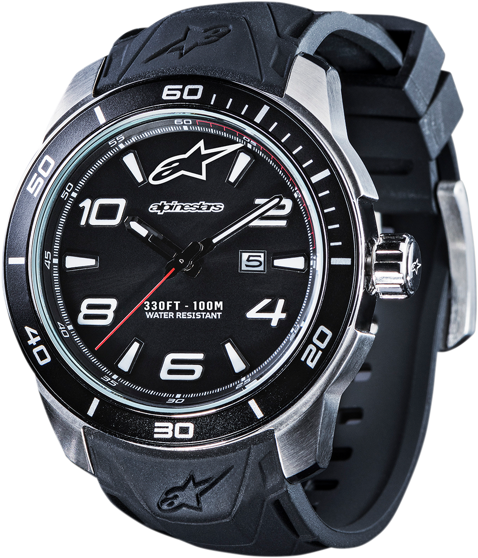 ALPINESTARS Satined Stainless - Steel Watch 1036 - 96007 with Myota 2315 Japanese Movement - Kelly Motorsports
