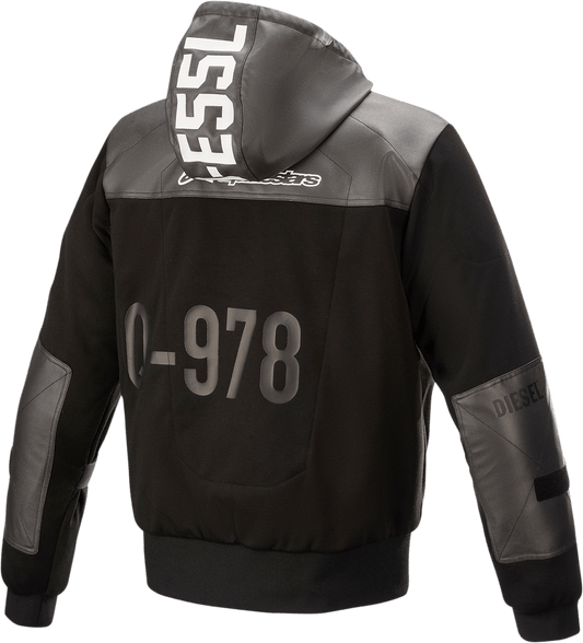 Alpinestars Shotaro Hoodie 2XL Black with Nucleon Plus Shoulder and Elbow Protectors - Kelly Motorsports