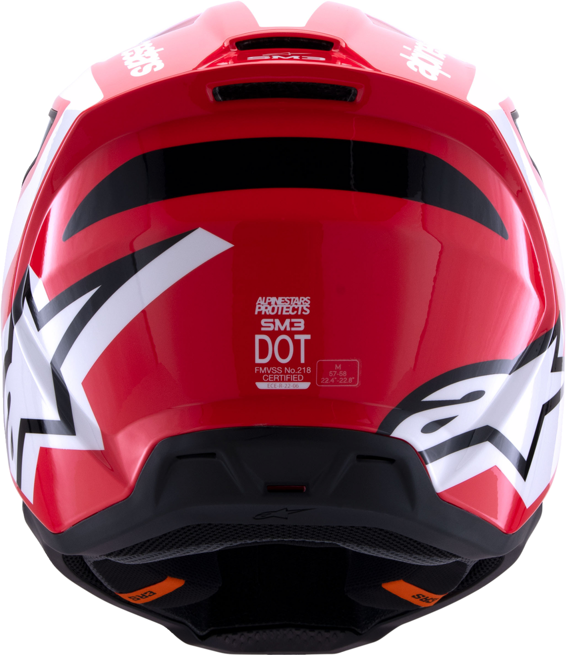Alpinestars SM3 Helmet Heat - Gloss Red, White & Black Medium (Part 8301026 - 3126 - M) - Kelly Motorsports