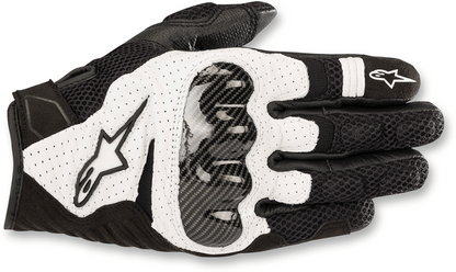 Alpinestars SMX-1 Air V2 Gloves - Black and White, Small, Part 3570518-12-S - Kelly Motorsports