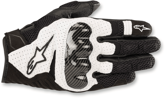 Alpinestars SMX-1 Air V2 Gloves - Black and White, Small, Part 3570518-12-S - Kelly Motorsports