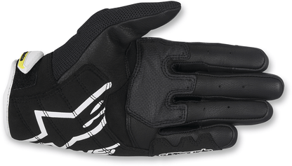 Alpinestars SMX-2 Air Carbon V2 Gloves - Black, White & Fluorescent Yellow, Size Small - Kelly Motorsports