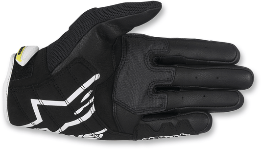 Alpinestars SMX-2 Air Carbon V2 Gloves - Black, White & Fluorescent Yellow, Size Small - Kelly Motorsports