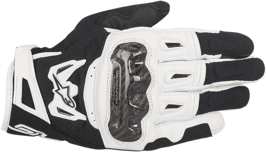 Alpinestars SMX-2 Air Carbon V2 Gloves - Black/White, Size XL - Part 3567717-12-XL - Kelly Motorsports