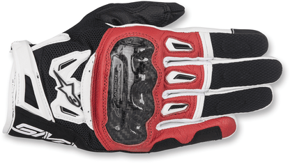 Alpinestars SMX-2 Air Carbon V2 Gloves - Large, Black/Red/White - Kelly Motorsports