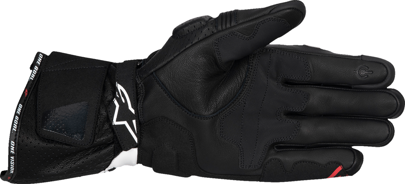 Alpinestars SP-3 Gloves - Black, White & Fluo Red, Large - Kelly Motorsports