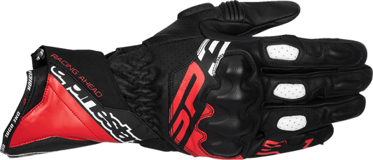 Alpinestars SP-3 Motorcycle Gloves - Black, Bright Red & White, Medium - Kelly Motorsports