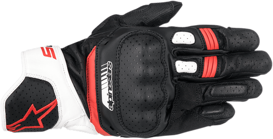 Alpinestars SP-5 Gloves Black/White/Red - Small by Alpinestars Part 3558517-123-S - Kelly Motorsports