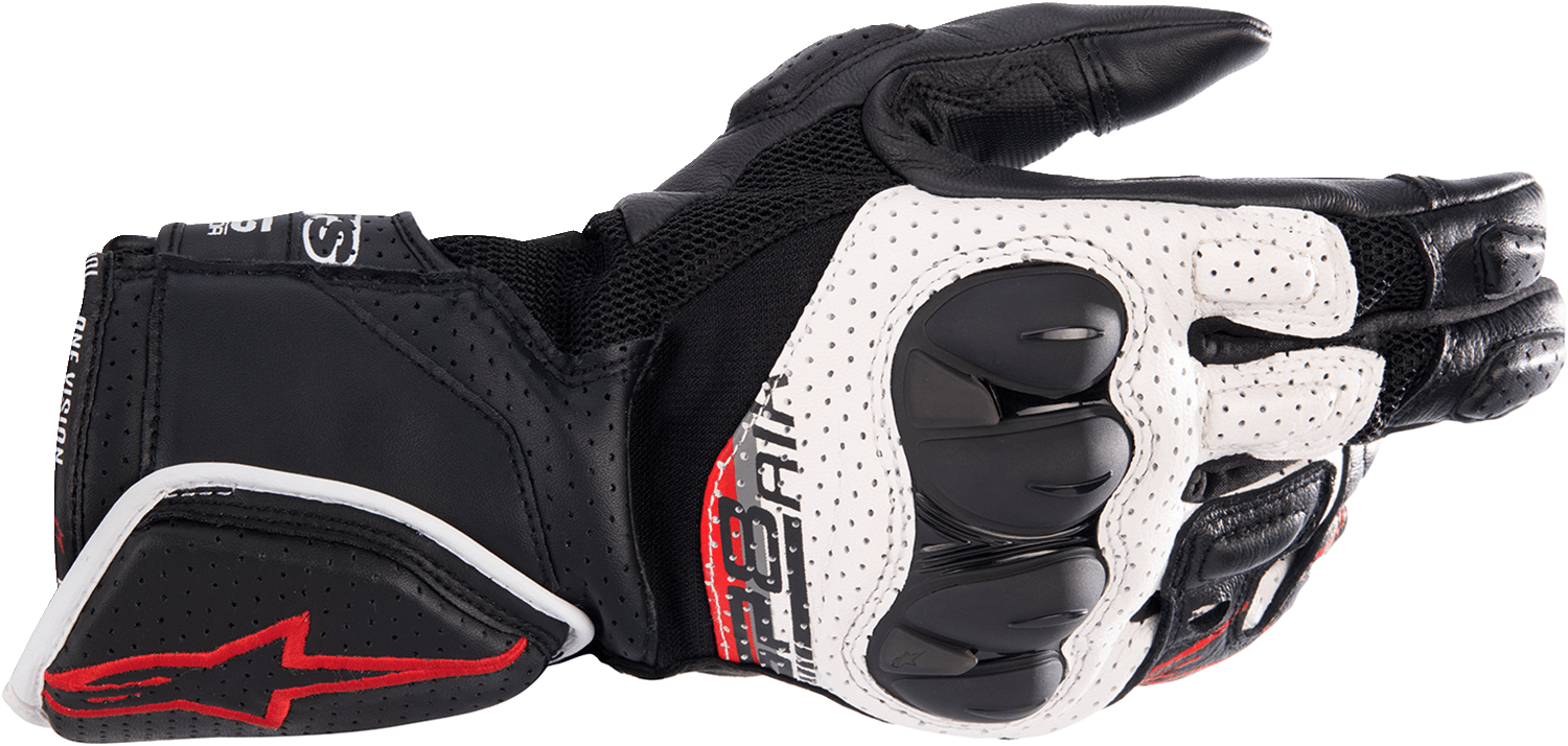 Alpinestars SP-8 V3 Air Gloves 2XL Black, White & Bright Red | Part 3558621-1304-2X - Kelly Motorsports
