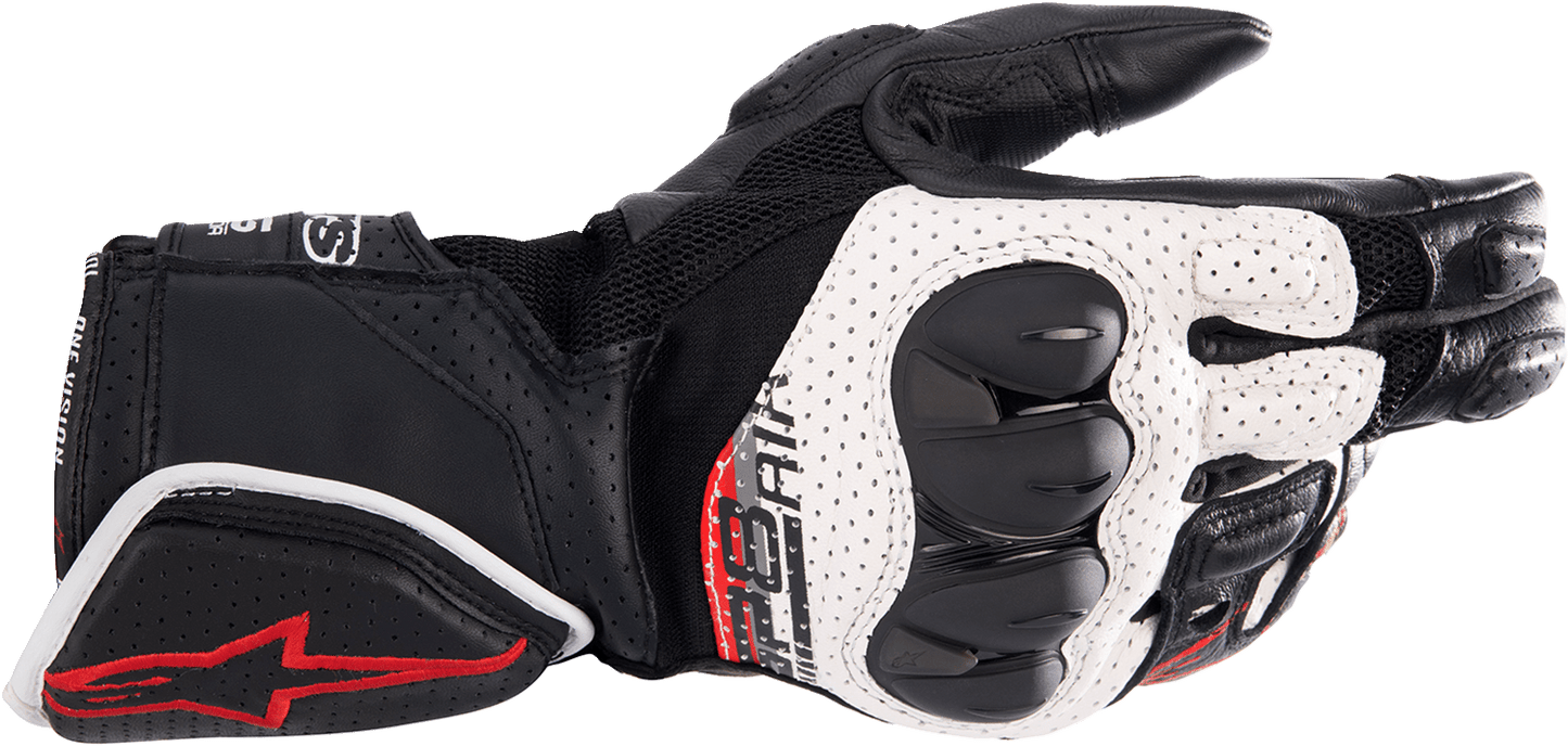 Alpinestars SP-8 V3 Air Gloves - Black/White/Bright Red, Small - Kelly Motorsports