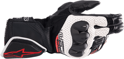 Alpinestars SP-8 V3 Air Gloves - Black/White/Bright Red, Small - Kelly Motorsports