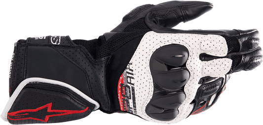 Alpinestars SP-8 V3 Air Gloves - Black/White/Bright Red, Small - Kelly Motorsports