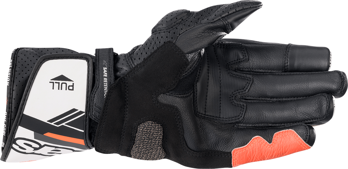 Alpinestars SP-8 V3 Motorcycle Gloves - Black/White/Fluo Red, 3XL - Kelly Motorsports