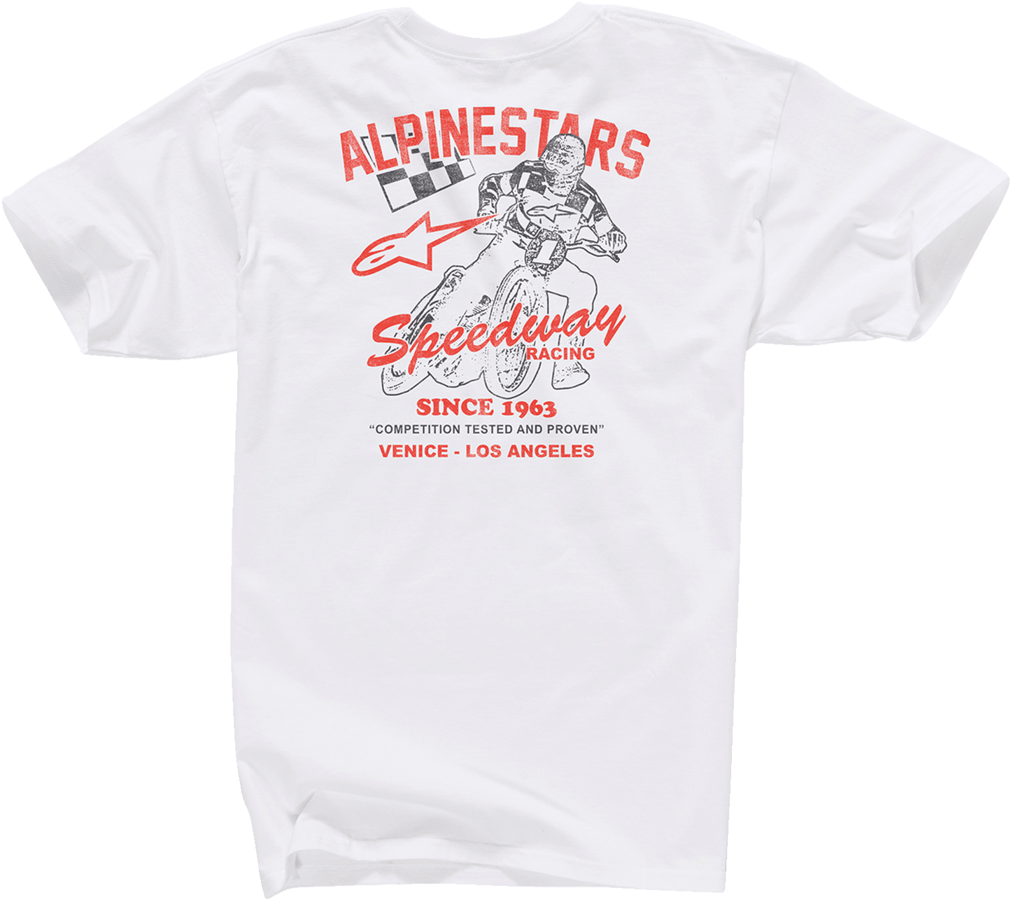 Alpinestars Speedway T-Shirt - White, 2XL - Comfortable 100% Cotton Graphic Tee - Kelly Motorsports